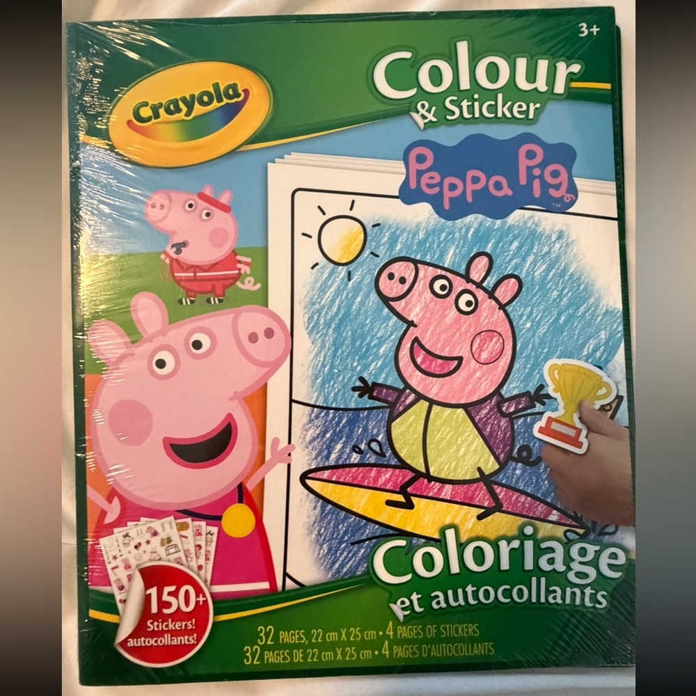 Crayola Peppa Pig Colour & Sticker Book (c. 2018–2020) 150+ Stickers